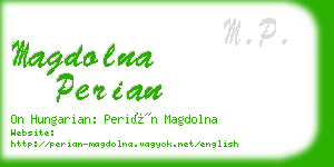 magdolna perian business card